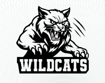 Wildcats svg School Sport Team Logo, PNG, PDF, Dxf File Baseball, Basketball, Football, cricut Soccer Instant Download