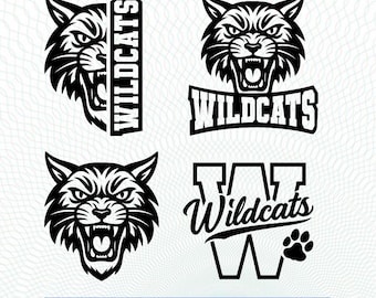 Wildcats SVG bundle Sports Team Logo, Wildcats sport team PNG Baseball, Basketball, Football, Soccer Wildcats Cricut, intant download file
