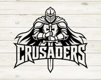 Crusaders svg Sports Team Logo SVG PNG, Crusaders Mascot Baseball, Basketball, Football, cut file Cricut Silhouette, Instant Download