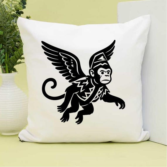 オズの魔法使い 空飛ぶ猿 svg cricut & Silhouette、OZ svg ファイル