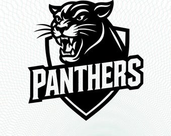 Panthers svg Sports Team Logo PNG DXF Mascot Baseball, Basketball, Football, Soccer, Panthers Cricut Silhouette, Vector Instant Download