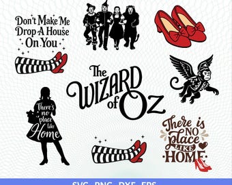 Paquete SVG del Mago de Oz, Mago de Oz SVG PNG, Mago mágico, archivos SVG dentro de un diseño de cuento de hadas para Cricut, imagen del Mago de Oz, descarga digital