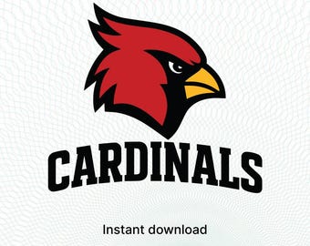 Cardinal SVG, Cardinals lag svg, Cardinals fotboll svg, Cardinal PNG, Cardinal maskot svg, Cardinal skollags stolthet klippfil Cricut