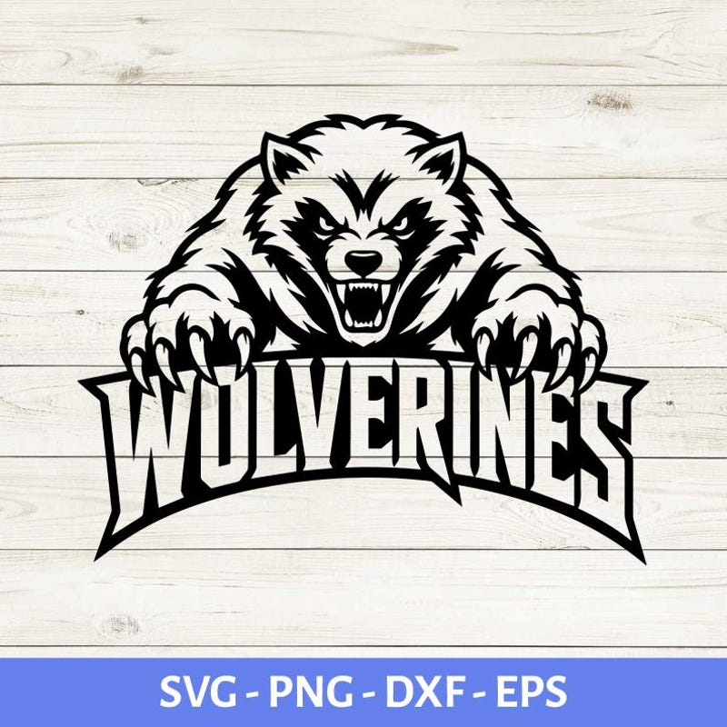 Wolverine Logo Sports - Etsy