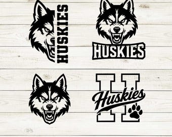 Huskies Sports Team bundle Logo - SVG and PNG design for Baseball, Basketball, Football, for Cricut & Silhouette, Instant download