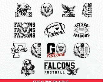 Falcons SVG Bundle PNG, Falcons Football Bundle svg, Bundle svg, Football Bundle , Sports Team svg, Digital Cut File, Instant Download