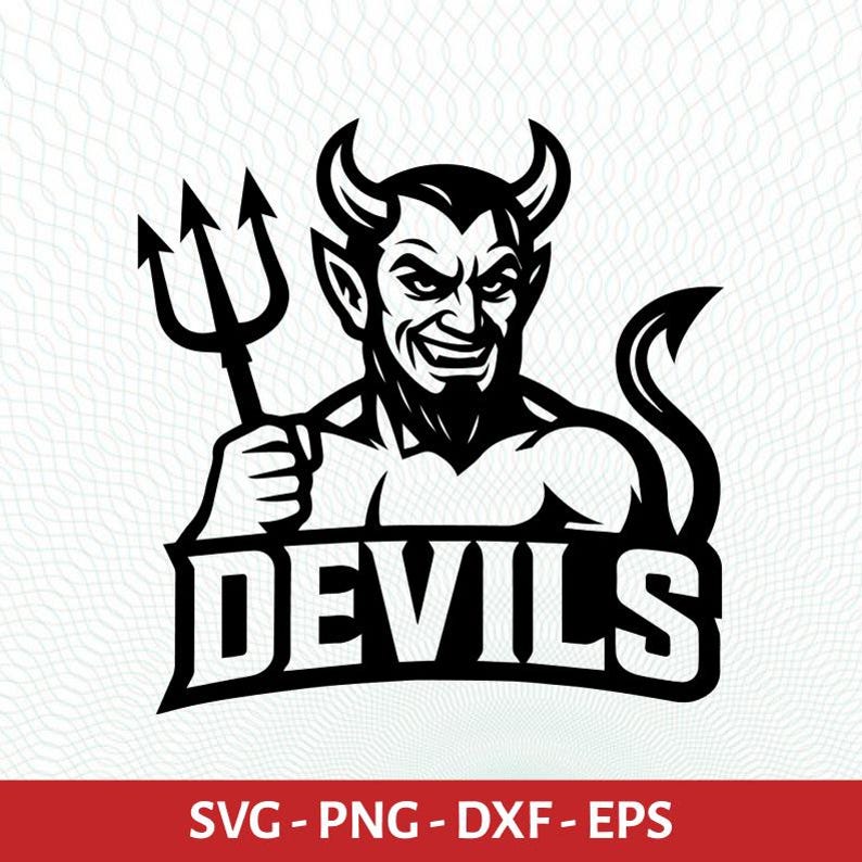 Devils Logo Text Devils Sports Team Logo SVG PNG DXF Mascot Baseball, Basketball ...