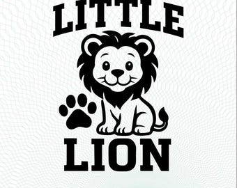 Logotipo del equipo deportivo Lions SVG - pequeño león, SVG, PNG, Dxf Equipo de leones Béisbol, Baloncesto, Fútbol, Silueta de fútbol, Cricut, lindo león