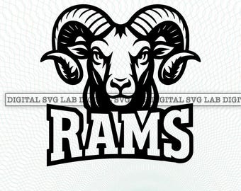 Logotipo del equipo deportivo Rams SVG, Rams PNG, PDF, archivo DXF, béisbol, baloncesto, fútbol americano, Gators Soccer Cameo, equipo Rams PNG, descarga de Cricut