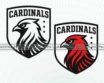 Kardinaal SVG, kardinalen svg-logo, kardinalen voetbal svg, kardinaal png, kardinaal mascotte svg, kardinaal schoolteam trots gesneden bestand cricut