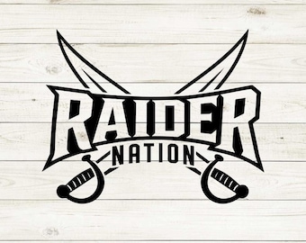 Raider Nation SVG, Raiders SVG png, Raiders Mascot svg, School Sports Team svg, Raiders Shirt Design Cricut Silhouette Instant Download