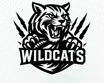 Wildcats svg Sports Team Logo SVG PNG DXF Baseball, Basketball, Football, Soccer, Mascot, Wildcats Varsity Cricut Silhouette Download