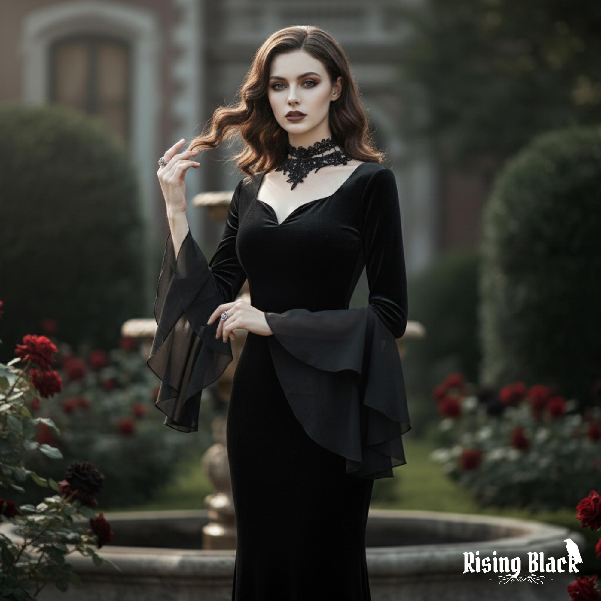 green emerald velvet dress Dark in Love DW935 Gothic Victorian Evening Formal Dress Ball Gown –  OtherWorld Fashion