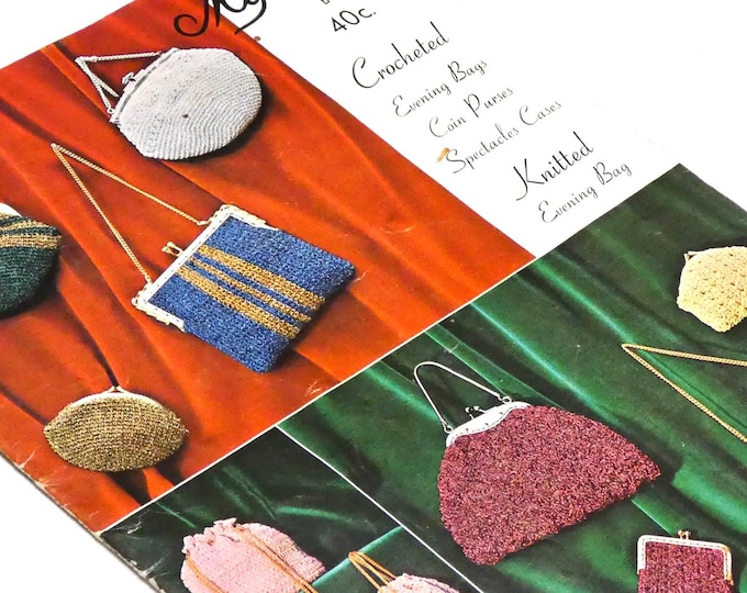 Vintage 1960s Crochet Handbag Pattern Book: Raffia Straw Bags