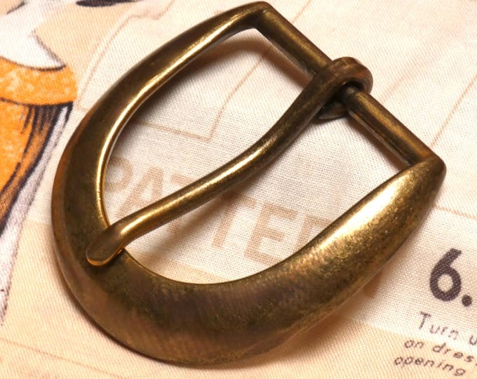 Vintage 1960 Large Brass Belt Buckle Woman's Fashion Heavy Brass Metal Vintage Fashion Dressmaker Numbered