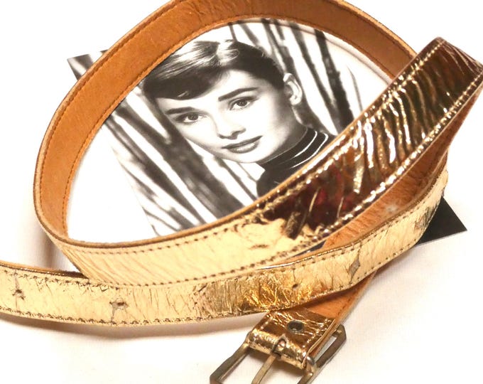 Vintage Retro 1960 Gold Dress fashion Belt