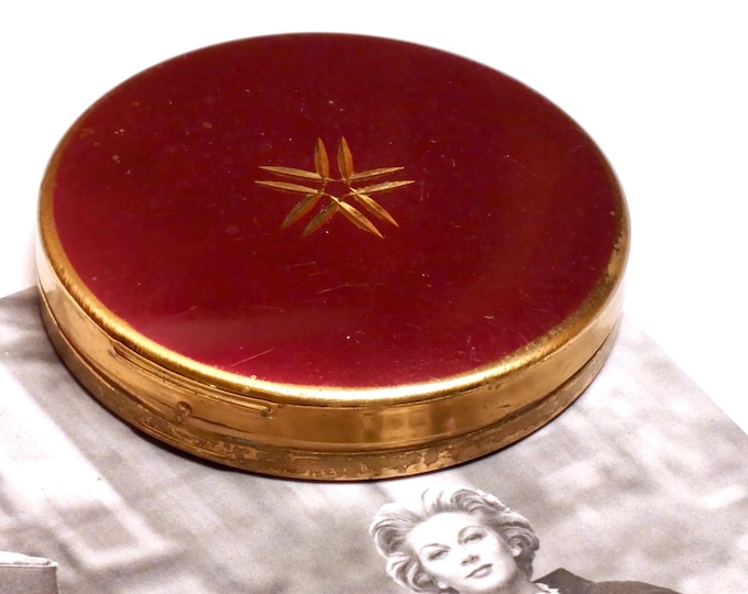 1950s MCM Mirror Powder Compact: Hollywood Glamour Prop