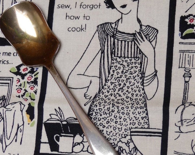 Vintage MCM 1950s Cutlery Silver Plated Nickel English Sugar Spoon Collectable Serving Ware Flat Ware