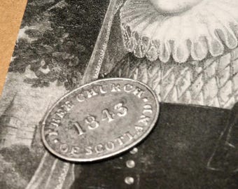Antique Scottish Communion Token: Free Church of Scotland 1843