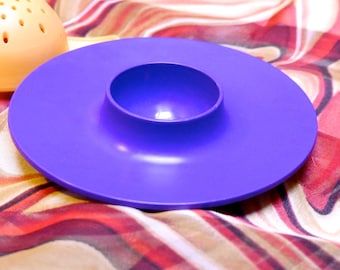 Vintage 1980s Egg Cup Rosti Denmak Orphaned Purple Plastic Retro Breakfast