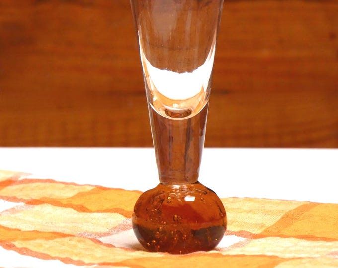 Vintage Aperitif Shot Glass 1960 Retro Single Orphaned Collectable with Bubble Glass Base Vintage Bar ware