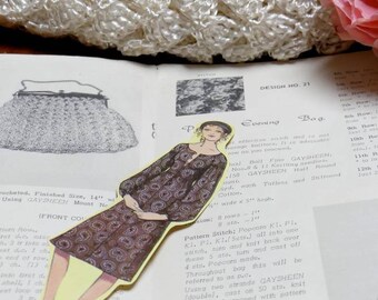 Vintage Retro 1960s Gaysheen Hand Crochet Handbag instructions booklet Raffia Straw Handbags Autumn Fashionista