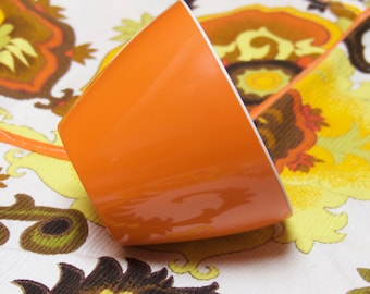 Vintage 1980s Sugar Bowl Orange Hollywood Plastics Retro Serving Ware