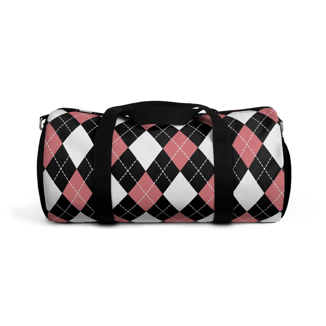 Chic Argyle Duffel Bag | Travel Gym Bag, Weekend Bag, Fitness Tote ...