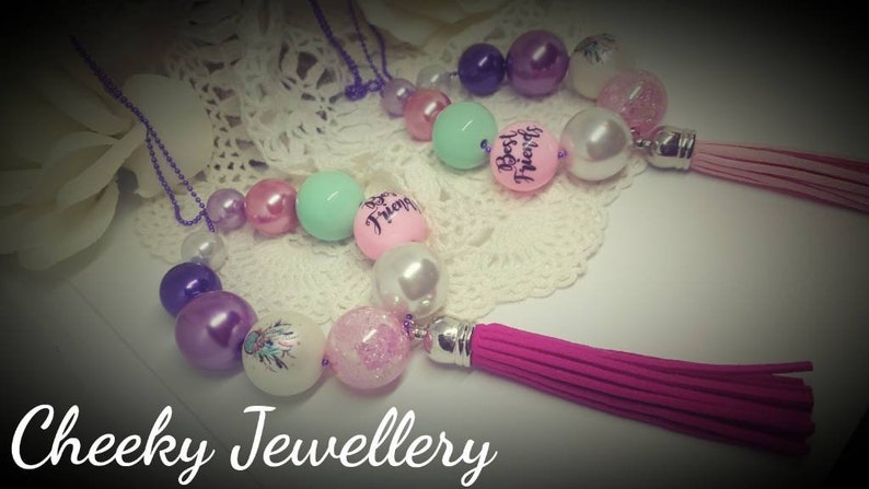Bestfriends Necklace Pair in Pink - Etsy