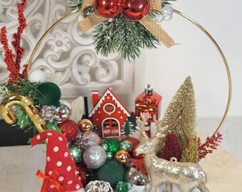 Decorazione Natalizia In Acrilico A Carosello Con Babbo Natale – Centrotavola 2D Per Un'atmosfera Festosa