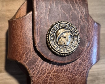U.S.M.C. Snuff Holder W/ Belt Loop
