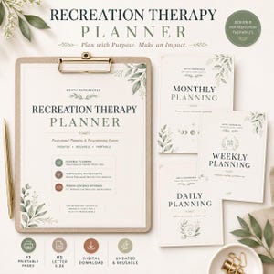 Manager für Freizeittherapie | Professionelle Planung | Koordinator für Langzeitpflegeaktivitäten | Programmplanung (digitales PDF)