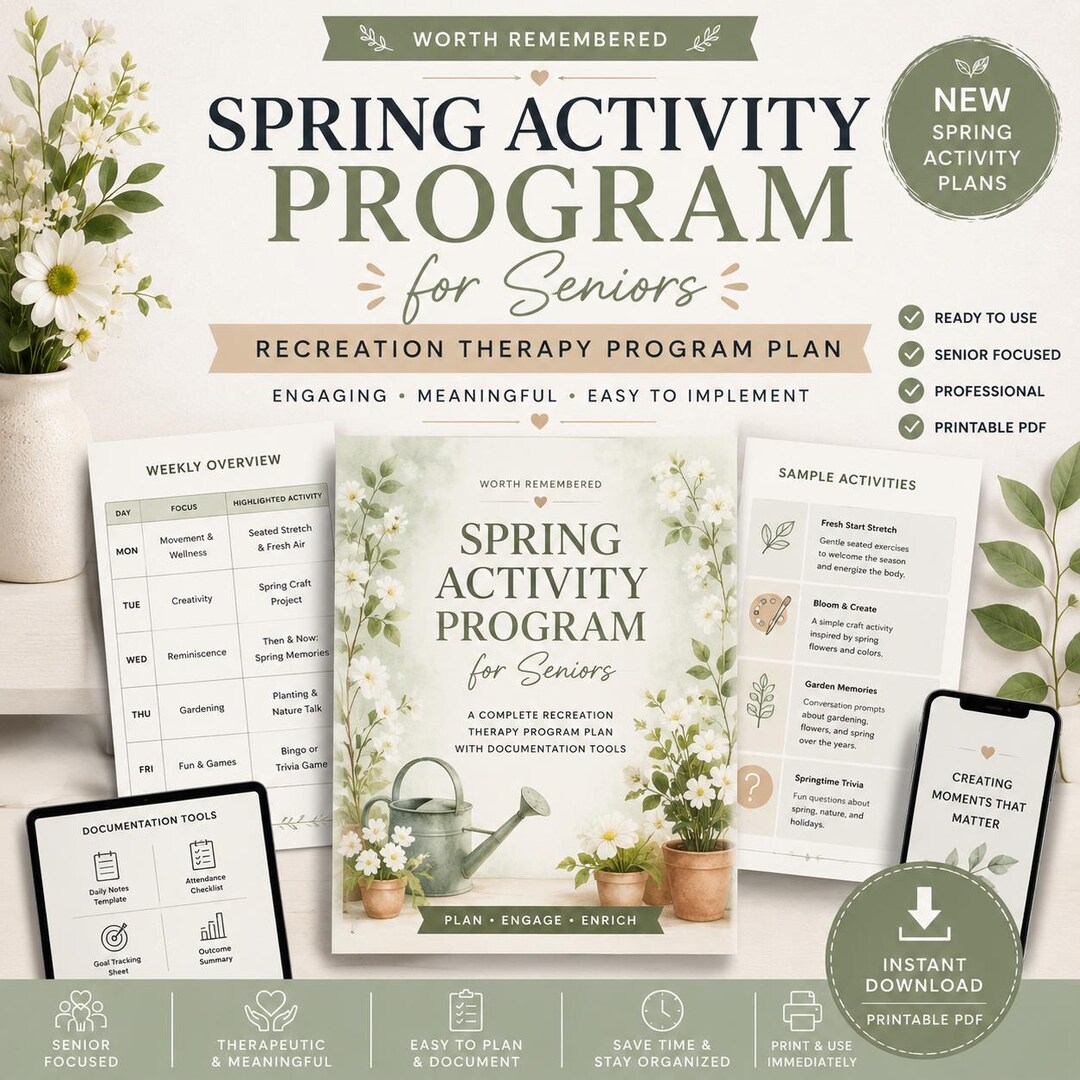 Spring Activity Program for Seniors | Dementia Recreation Therapy