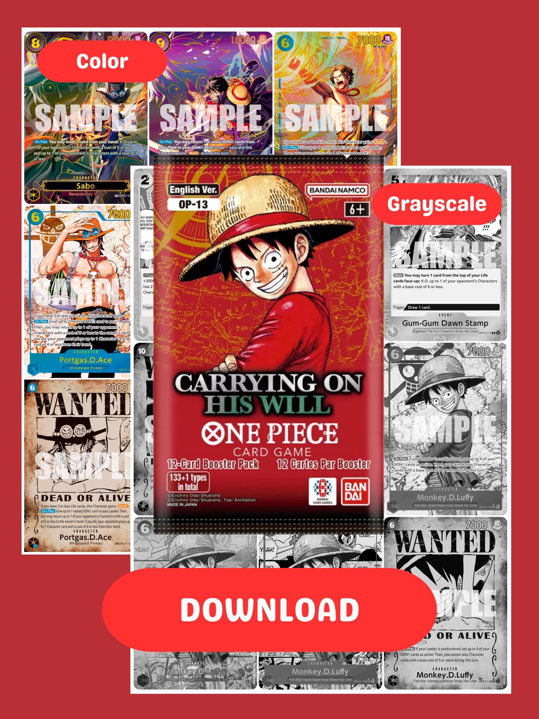 one piece card game pocket binder One Piece Card Game: 9-Pocket Binder Set – Seven Warlords of the Sea –  Prolectables main image 0