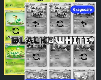 Black & White: Base Set Printable Master and Complete Set Binder Placeholders + Checklist (Digital Download)