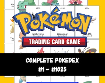 Pokémon National Pokédex 1025: Printable Binder Pages & Placeholders