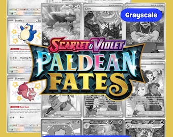 Scarlet & Violet: Paldean Fates Printable Master and Complete Set Binder Placeholders + Checklist (Digital Download)