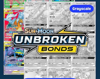 Sun & Moon: Unbroken Bonds Printable Master and Complete Set Binder Placeholders + Checklist (Digital Download)