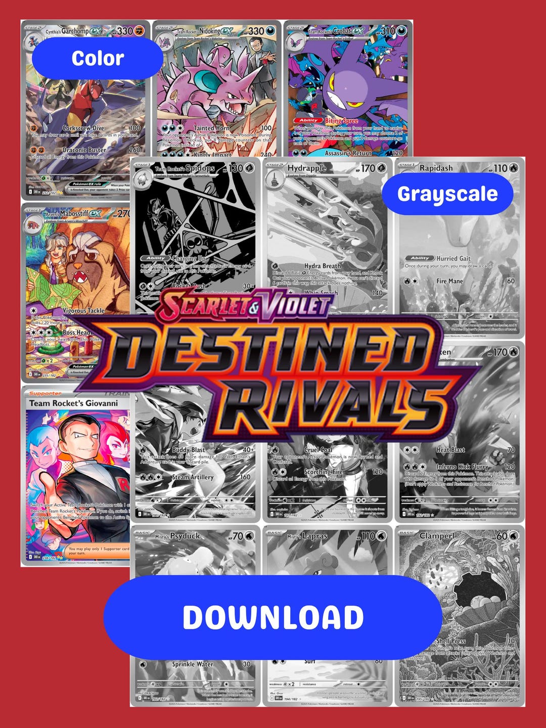 Kaye Rivals Printable Scarlet & Violet: Destined Rivals Printable Master and Complete Set ...