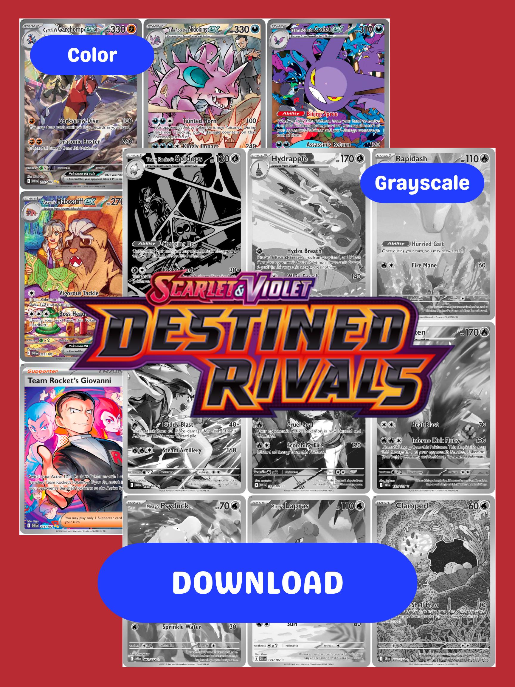 Scarlet & Violet: Destined Rivals Printable Master and Complete