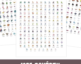 Pokémon National Pokédex 1025: Printable Photo Checklist