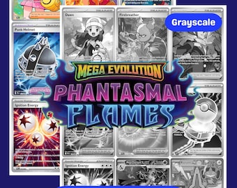 Mega Evolution: Phantasmal Flames Set Printable Master and Complete Set Binder Placeholders + Checklist (Digital Download)