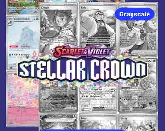 Scarlet & Violet: Stellar Crown Printable Master and Complete Set Binder Placeholders + Checklist (Digital Download)