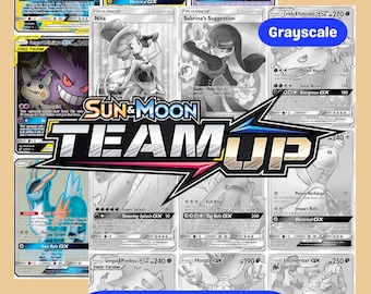 Sun & Moon: Team Up Printable Master and Complete Set Binder Placeholders + Checklist (Digital Download)