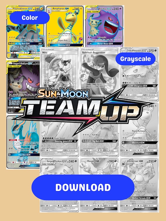 Sun & Moon: Team up Printable Master and Complete Set Binder Placeholders +  Checklist (digital Download) - Etsy