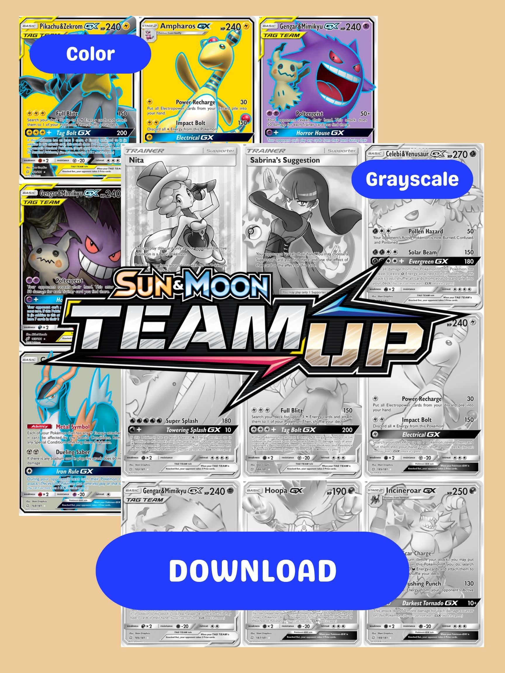 シリーズ:PCG;listno_Pokemon:20663;カード名:ブースタ… Sun & Moon: Team up Printable Master and Complete Set Binder