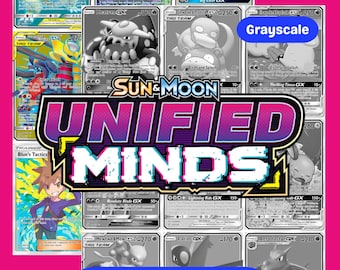 Sun & Moon: Unified Minds Printable Master and Complete Set Binder Placeholders + Checklist (Digital Download)