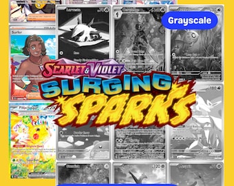 Scarlet & Violet: Surging Sparks Printable Master and Complete Set Binder Placeholders + Checklist (Digital Download)