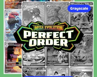Mega Evolution: Perfect Order Printable Master and Complete Set Carpeta con marcadores de posición y lista de verificación (Descarga digital)
