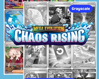 Mega Evolution: Chaos Rising Printable Master and Complete Set Binder Placeholders + Checklist Digital Download